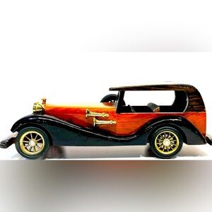 1929 Rolls Royce Wood Model Car 14.5 x 5 X 4in- Vintage Heritage mint